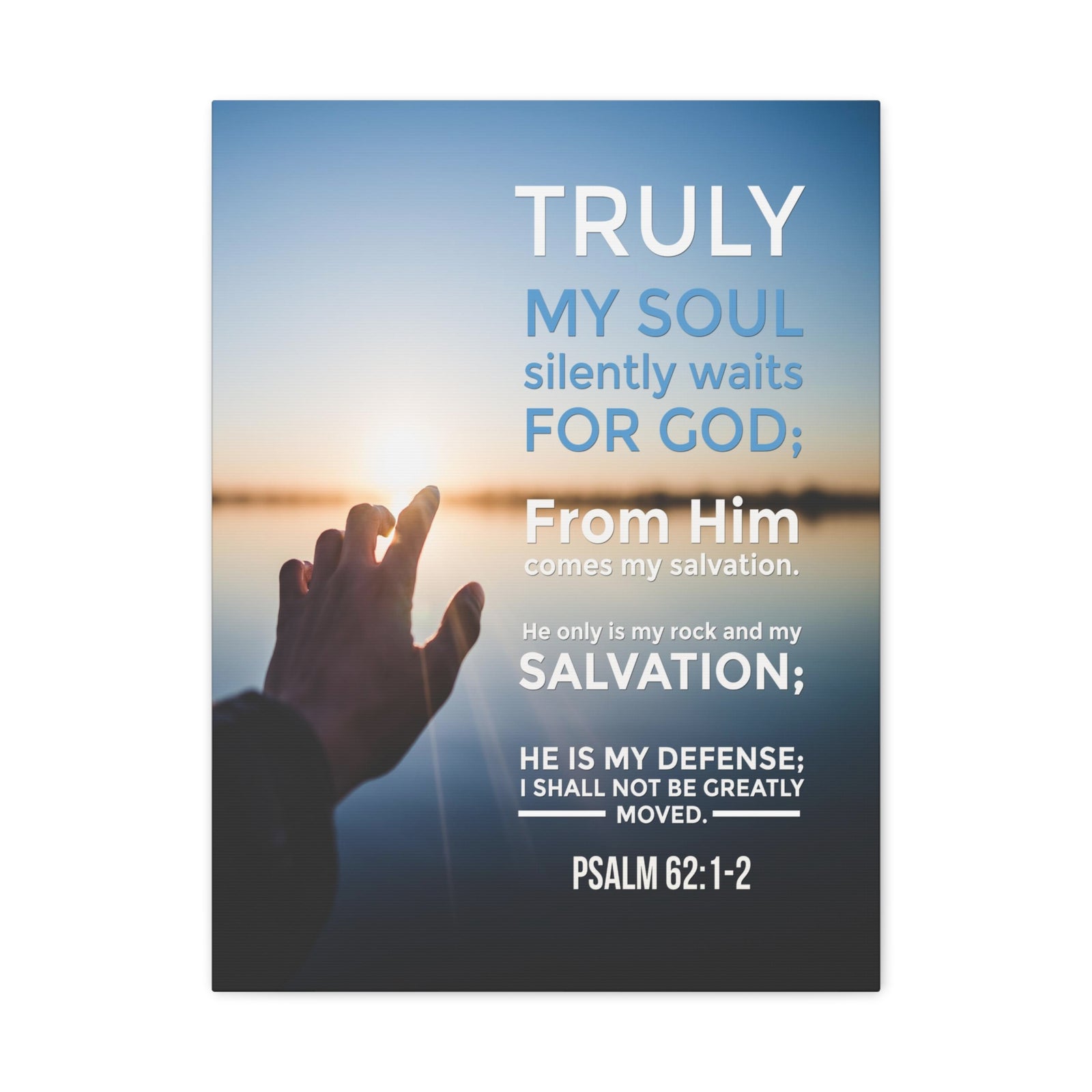 Scripture Walls My Defense Psalm 62:1-2 Christian Wall Art Bible Verse Print Ready to Hang-Express Your Love Gifts