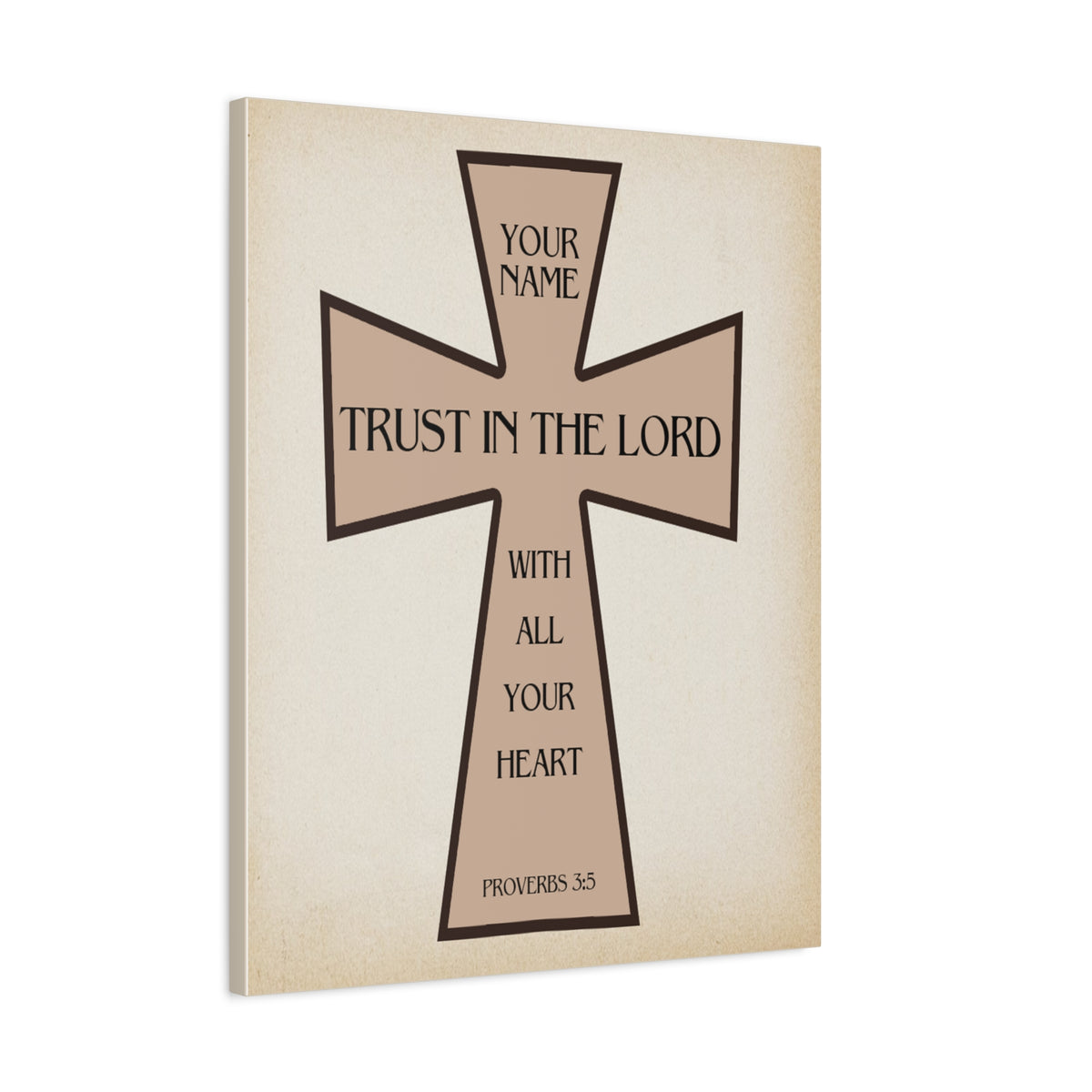 Proverbs 3:5 Trust in The Lord Cross Canvas Gallery Wraps-Express Your Love Gifts
