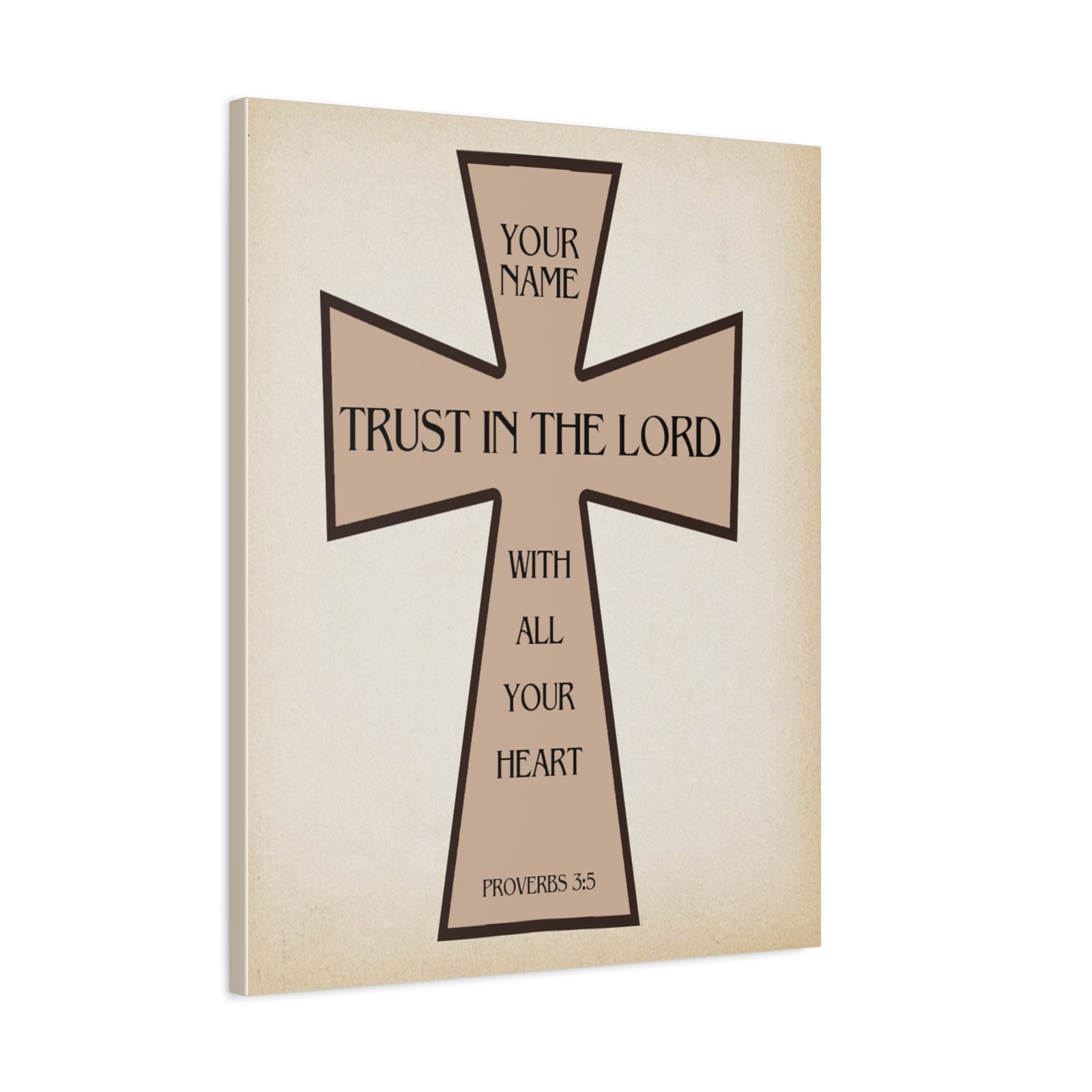 Proverbs 3:5 Trust in The Lord Cross Canvas Gallery Wraps-Express Your Love Gifts