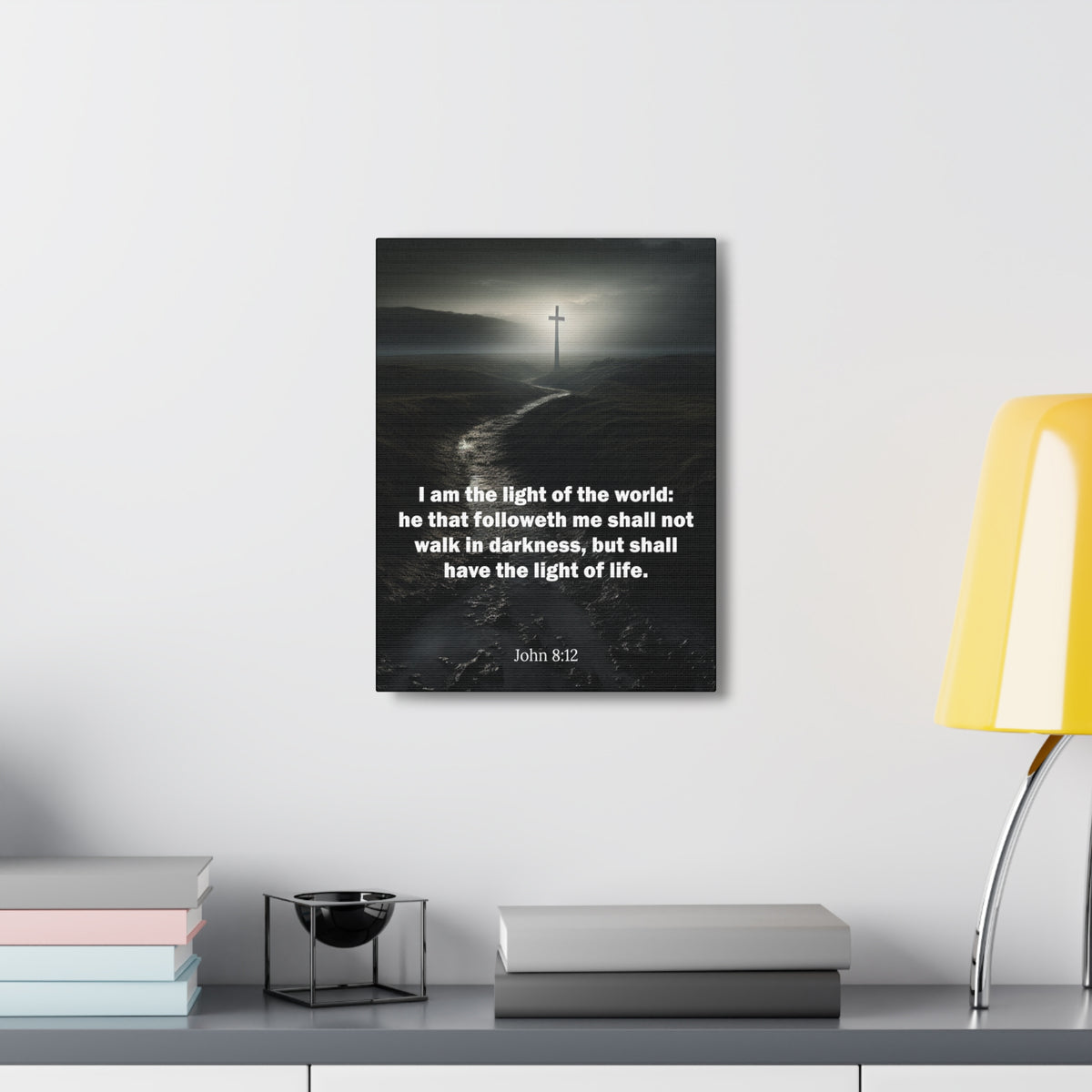 Scripture Walls I Am the Light of the World John 8:12 Christian Wall Art Print Ready to Hang Unframed-Express Your Love Gifts