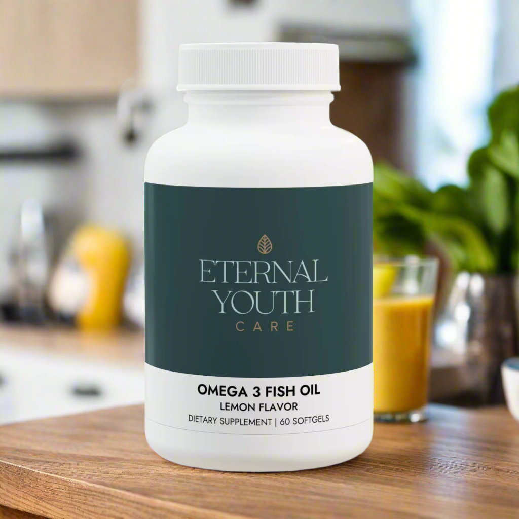 Eternal Youth Omega-3 Fish Oil Supplement – Heart Health & Recovery Support Lemon Flavor (60 Softgels)-Express Your Love Gifts