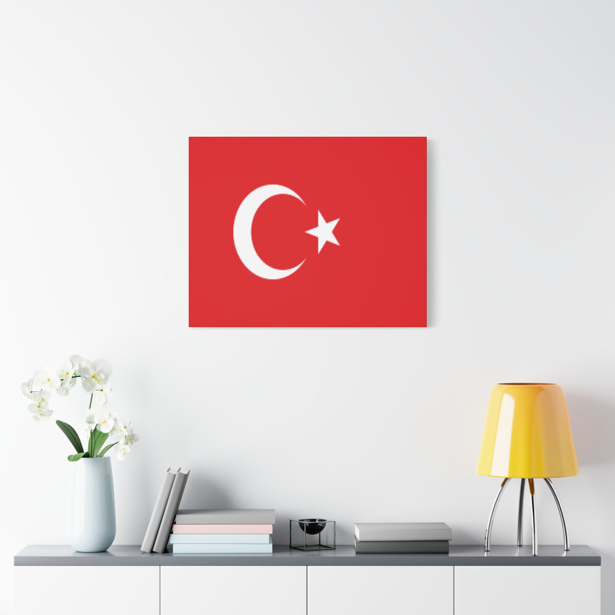 Turkey Country Flag Canvas Vibrant Wall Art Unframed Home Decor-Express Your Love Gifts