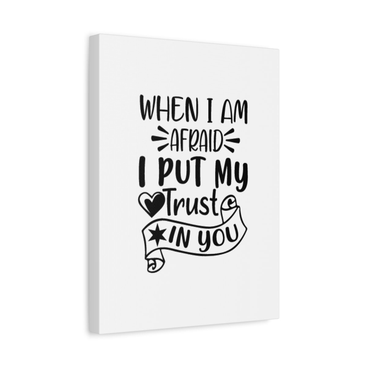 Scripture Canvas I Put My Trust In You Psalms 56:3 Christian Wall Art Bible Verse Print Ready to Hang-Express Your Love Gifts