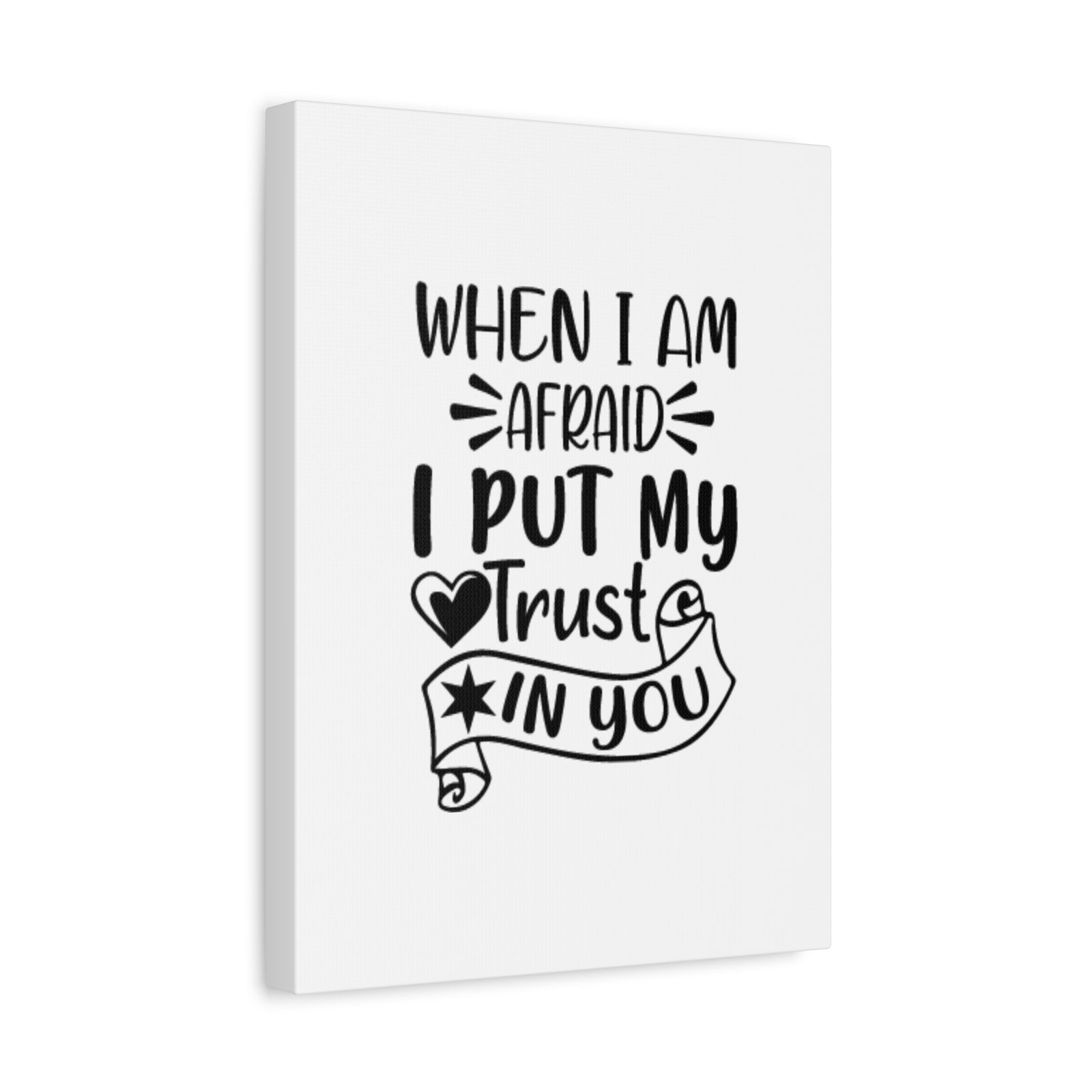 Scripture Canvas I Put My Trust In You Psalms 56:3 Christian Wall Art Bible Verse Print Ready to Hang-Express Your Love Gifts