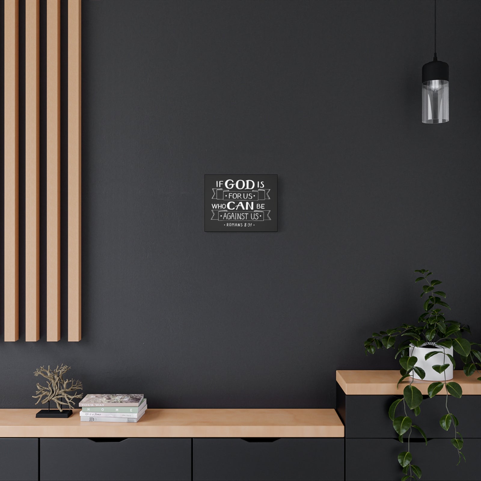 Scripture Canvas God For Us Matthew 6:33 Christian Wall Art Bible Verse Print Ready to Hang-Express Your Love Gifts