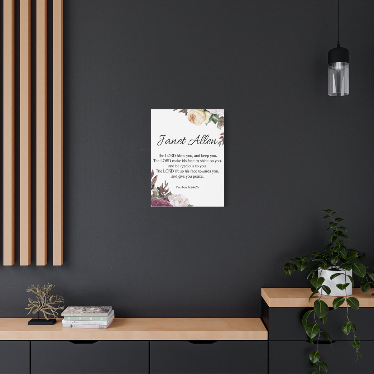 Scripture Walls Personalized Numbers 6:24-26 Bible Chapter Canvas Christian Wall Art Ready to Hang-Express Your Love Gifts