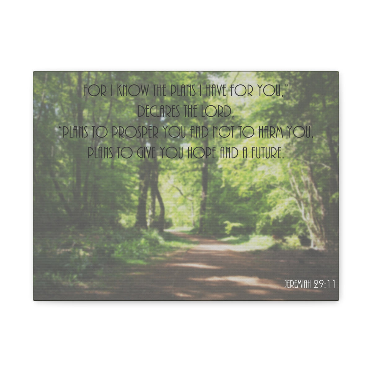 Scripture Canvas To Prosper Jeremiah 29:11 Christian Wall Art Bible Verse Print Ready to Hang-Express Your Love Gifts