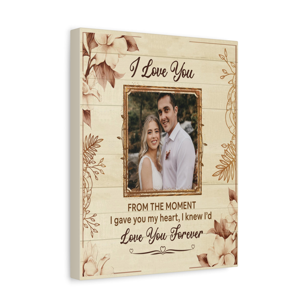Personalized To My Wife I Love You Forever Custom Photo Canvas Wall Art – Personalized Romantic Gift-Express Your Love Gifts