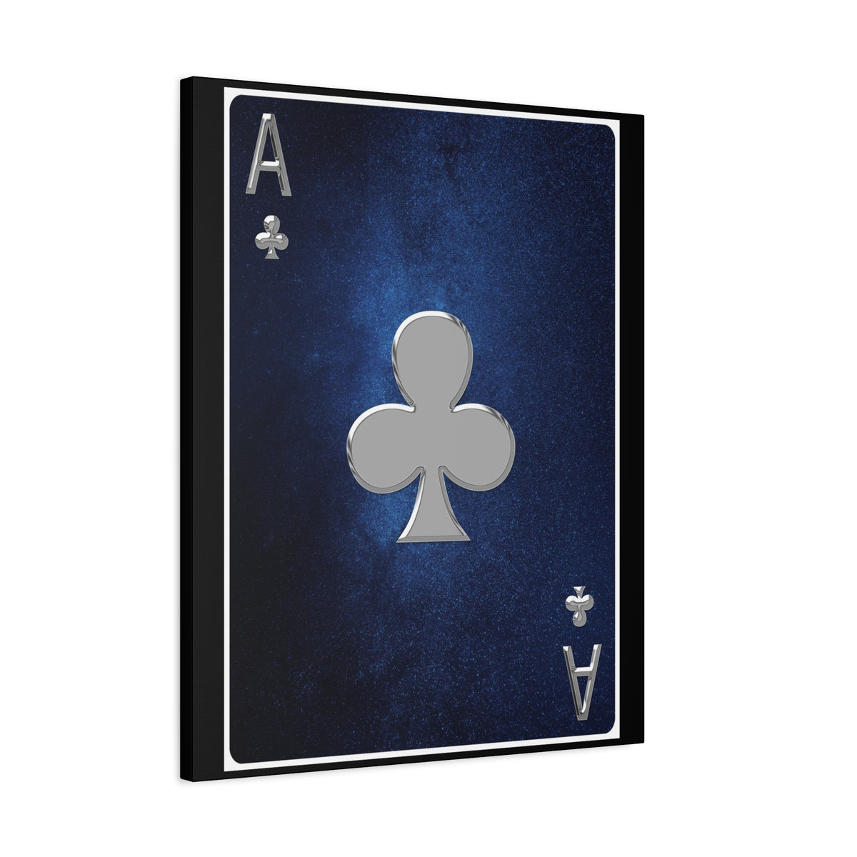 Ace Of Clubs Space Background Playing Card Canvas Wall Art for Home Decor Ready-to-Hang-Express Your Love Gifts