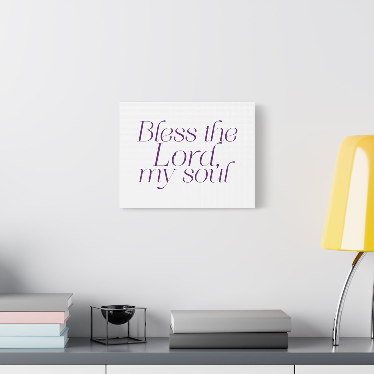 Scripture Walls Bless The Lord My Soul Purple Psalm 103:1 Bible Verse Canvas Christian Wall Art Ready to Hang-Express Your Love Gifts