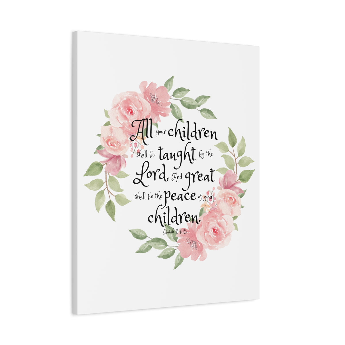 Scripture Walls Isaiah 54:13 All Your Children Bible Verse Canvas Christian Wall Art Ready to Hang Unframed-Express Your Love Gifts