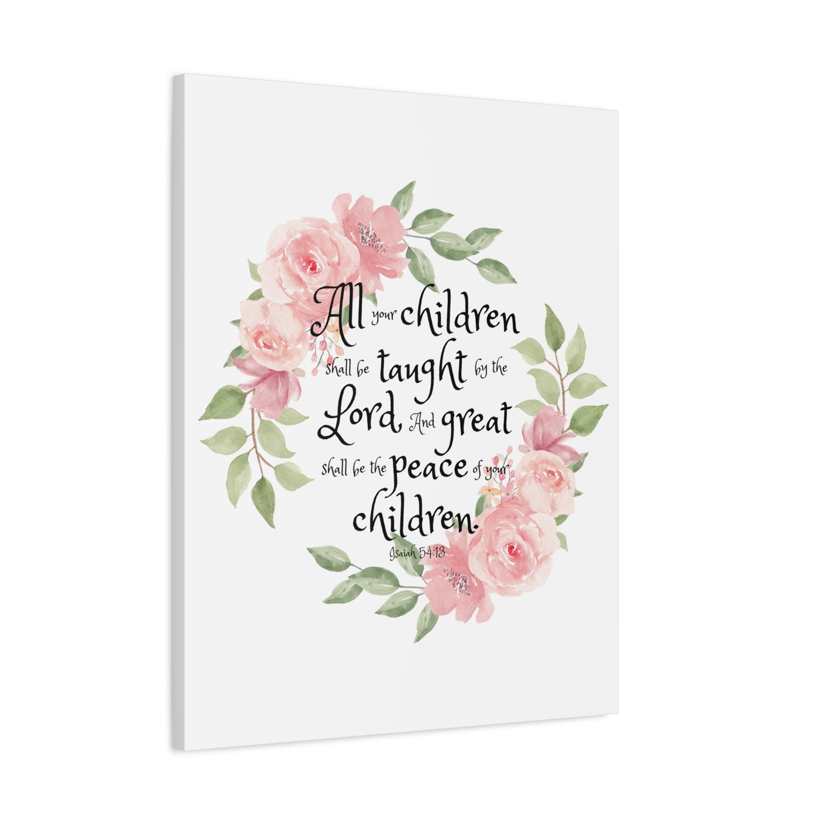 Scripture Walls Isaiah 54:13 All Your Children Bible Verse Canvas Christian Wall Art Ready to Hang Unframed-Express Your Love Gifts