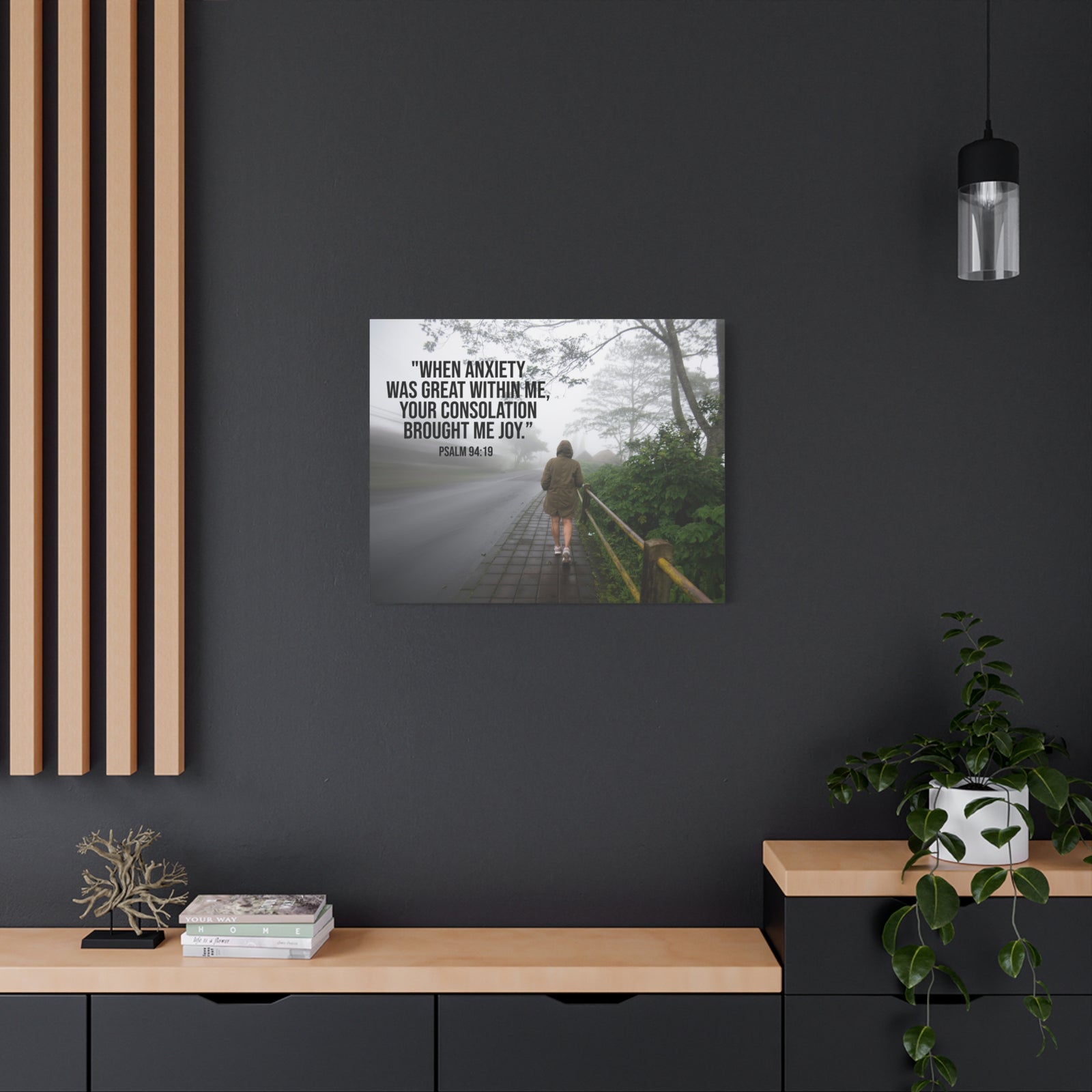 Scripture Walls Great Within Me Psalm 94:19 Bible Verse Canvas Christian Wall Art Ready to Hang-Express Your Love Gifts