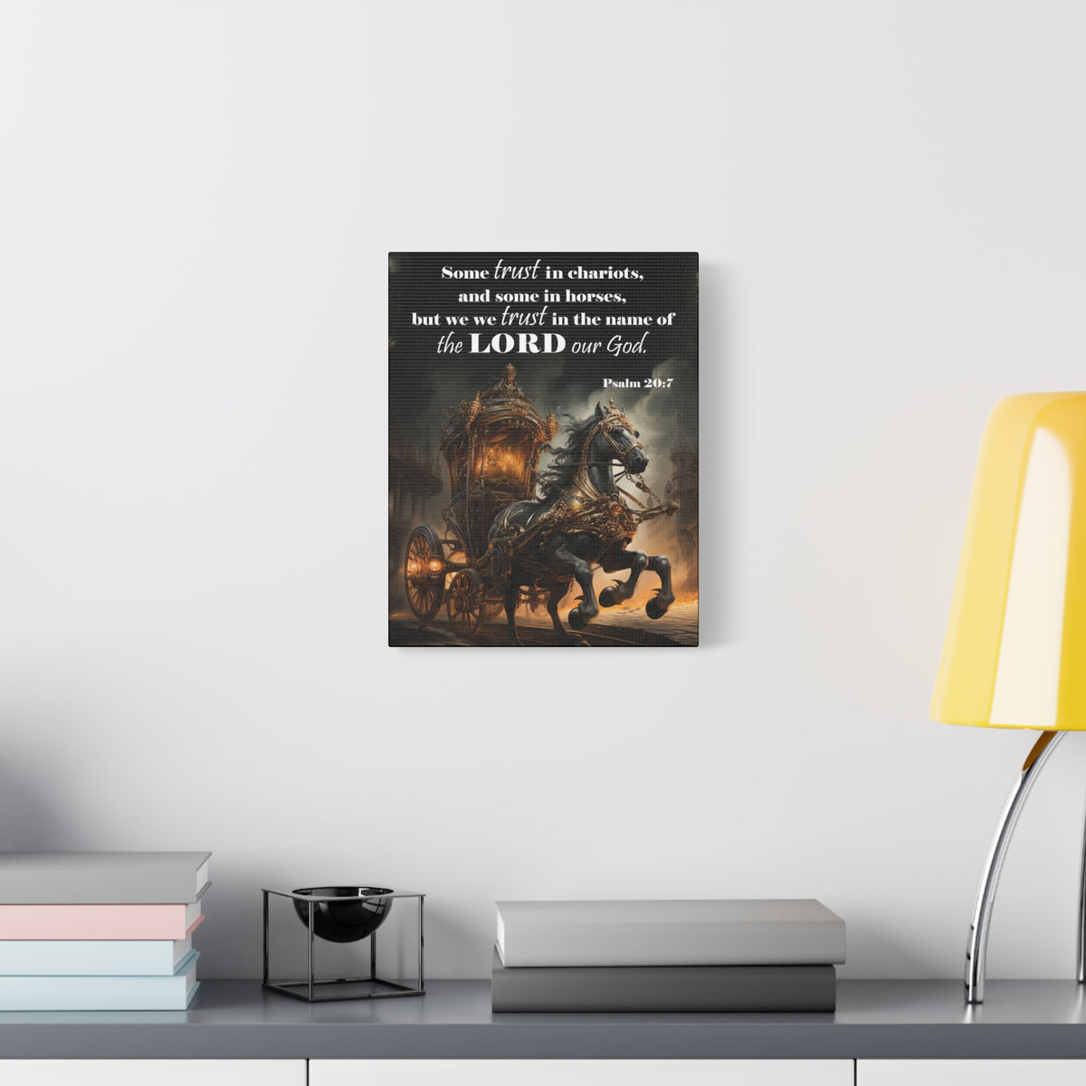 Scripture Walls Trust in the Name of the Lord Psalm 20:7 Christian Wall Art Print Ready to Hang Unframed-Express Your Love Gifts