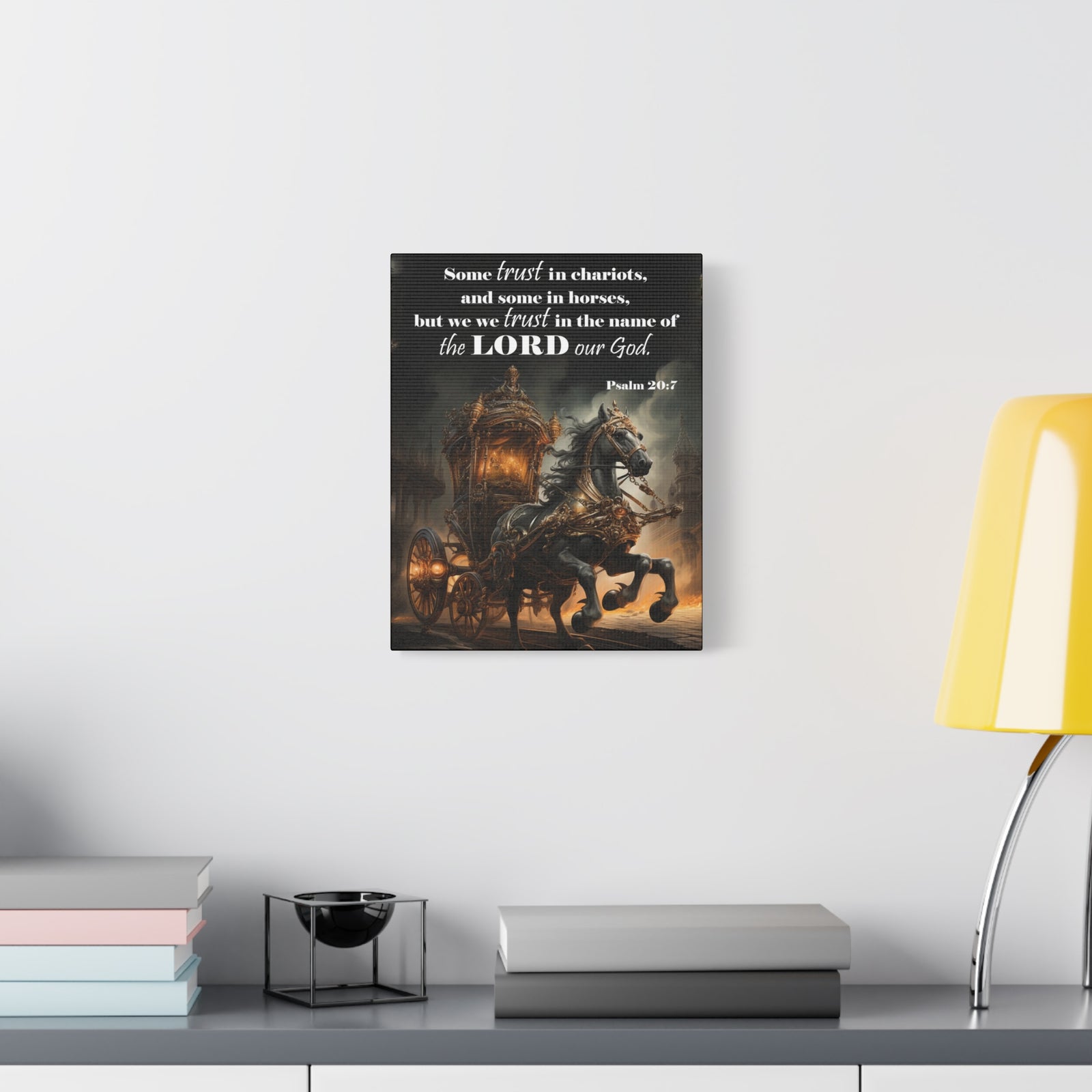Scripture Walls Trust in the Name of the Lord Psalm 20:7 Christian Wall Art Print Ready to Hang Unframed-Express Your Love Gifts