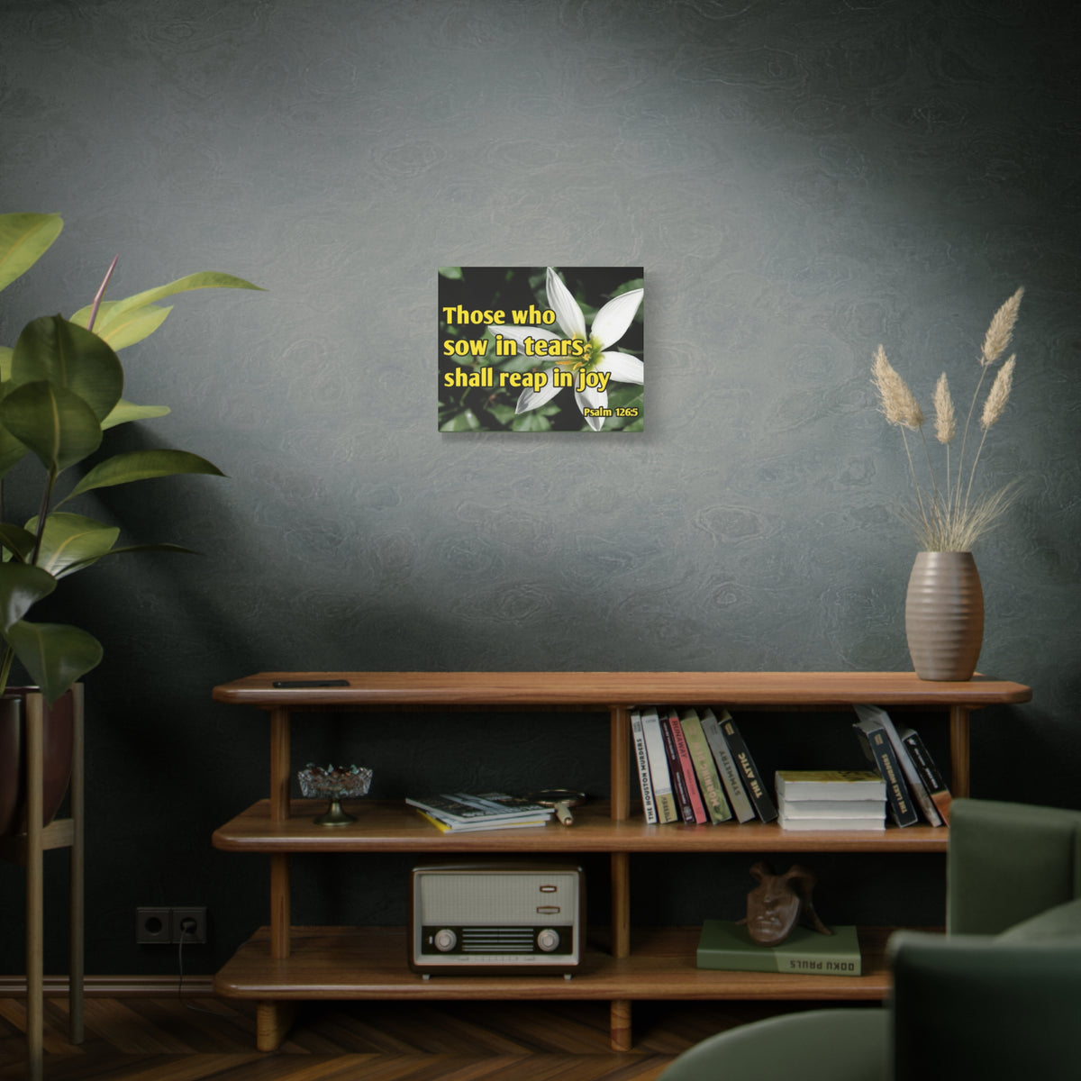 Scripture Walls Shall Reap In Joy Psalm 126:5 Bible Verse Canvas Christian Wall Art Ready to Hang-Express Your Love Gifts