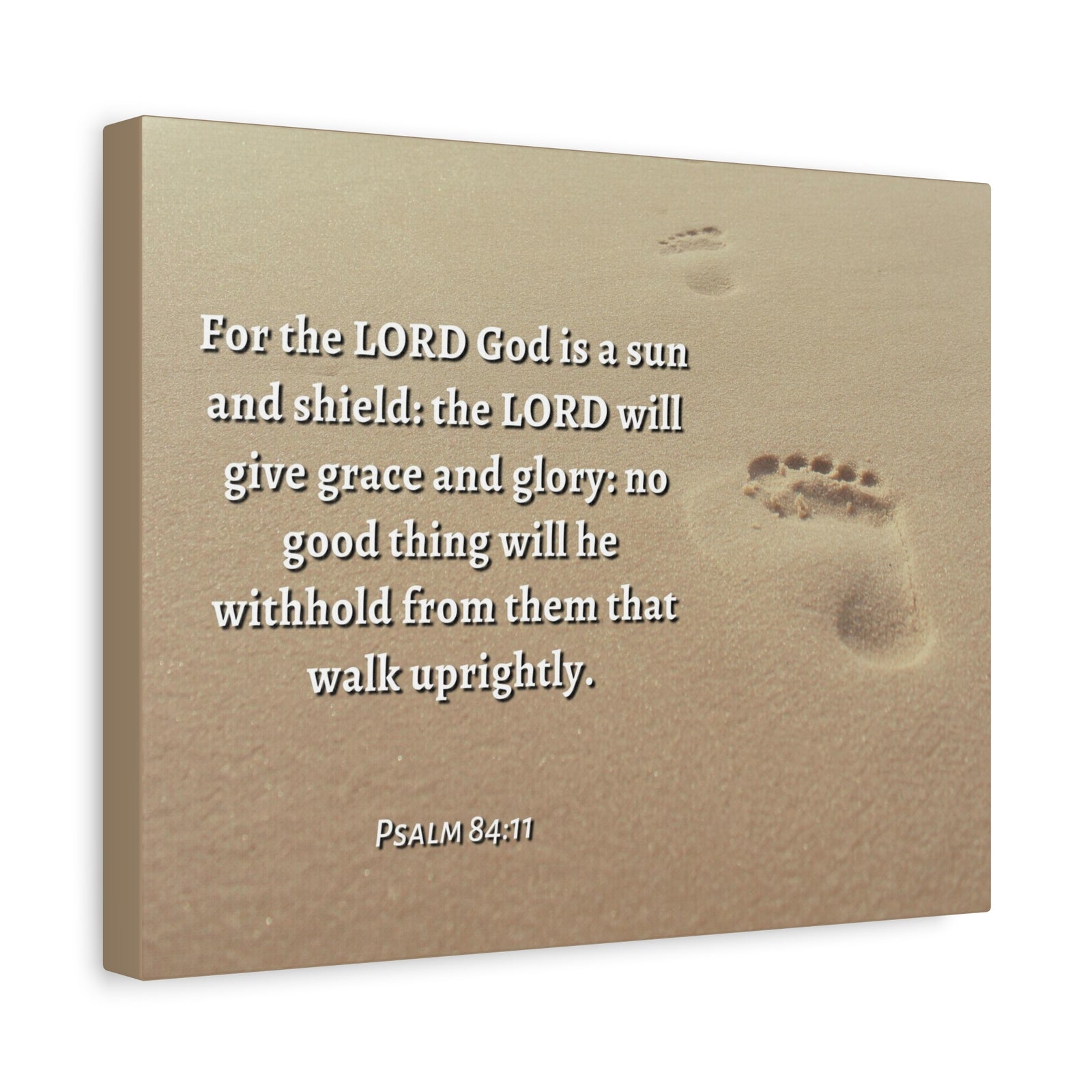 Scripture Canvas Grace And Glory Psalms 84:11 Christian Wall Art Bible Verse Print Ready to Hang-Express Your Love Gifts
