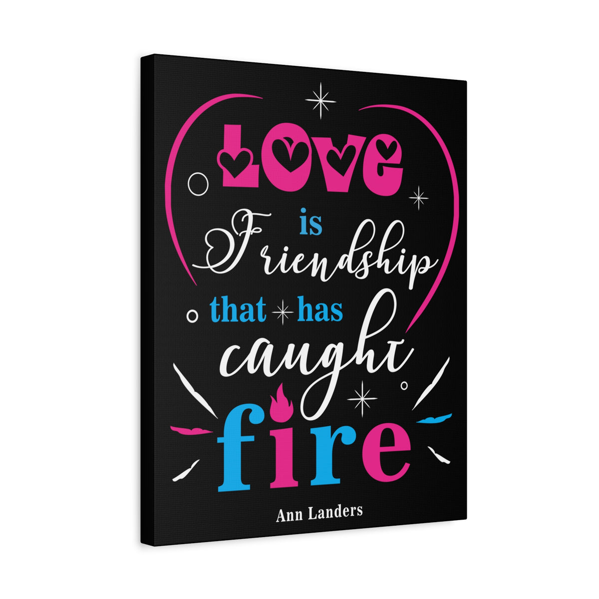 Inspirational Quote Canvas Love Is Friendship Wall Art Motivational Motto Inspiring Prints Artwork Decor Ready to Hang-Express Your Love Gifts