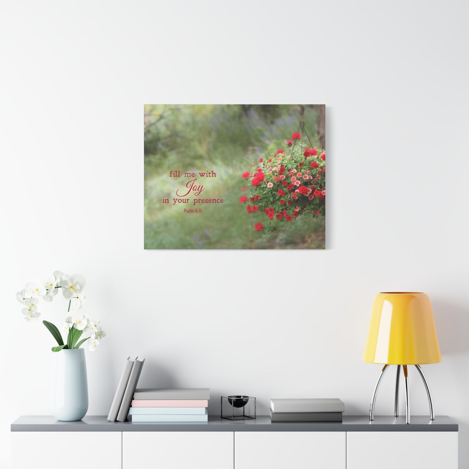 Scripture Canvas Your Presence Psalm 16:11 Christian Wall Art Bible Verse Print Ready to Hang-Express Your Love Gifts