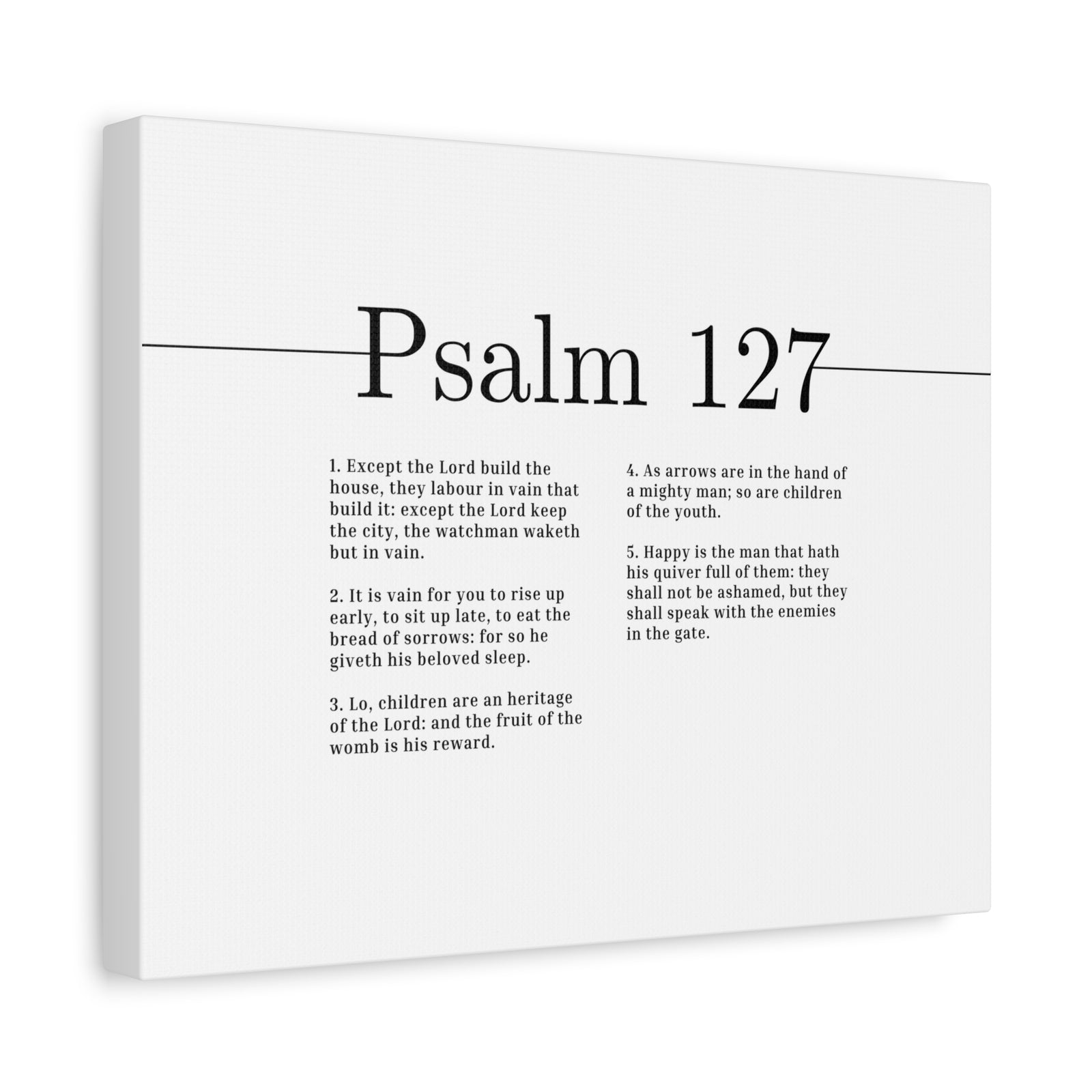 Scripture Canvas The Lord Build The House Psalm 127 Christian Wall Art Bible Verse Print Ready to Hang-Express Your Love Gifts
