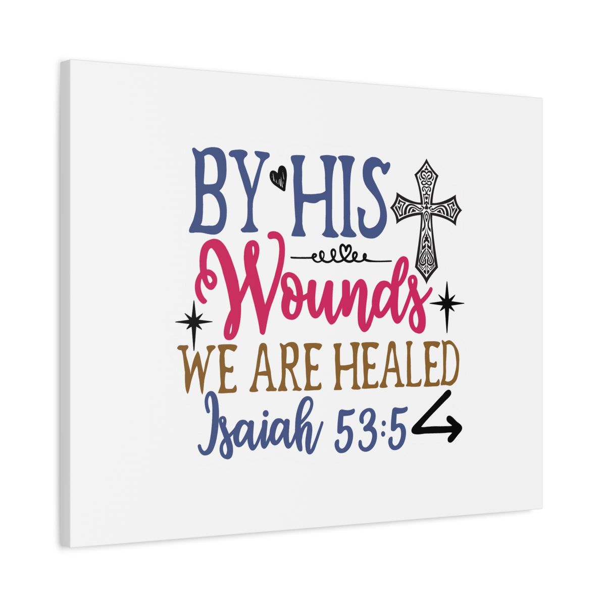 Scripture Walls Isaiah 53:5 Rubies Bible Verse Canvas Christian Wall Art Ready to Hang Unframed-Express Your Love Gifts
