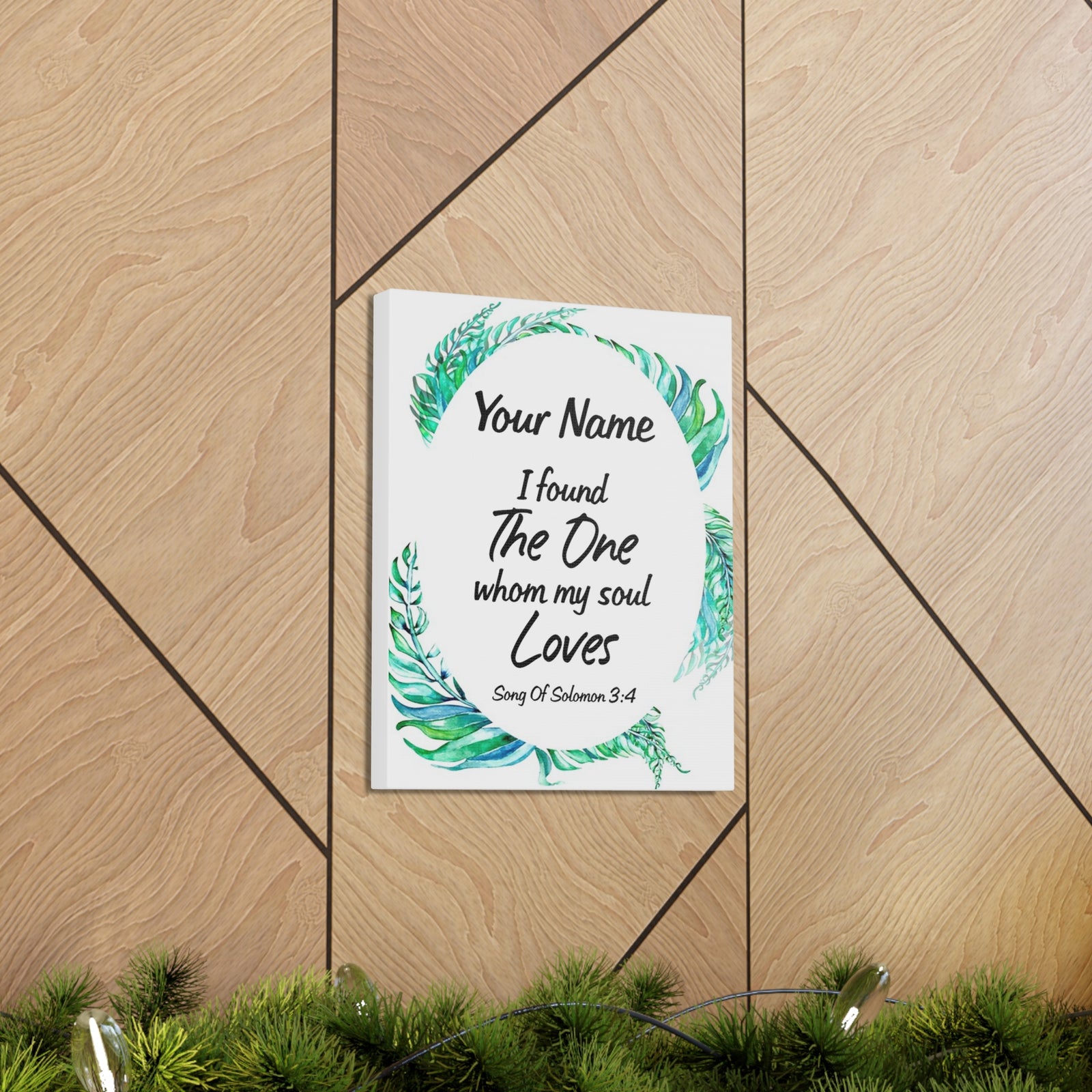 Personalized Soulmate Song Of Solomon 3:4 Bible Chapter Canvas Christian Wall Art Ready to Hang-Express Your Love Gifts