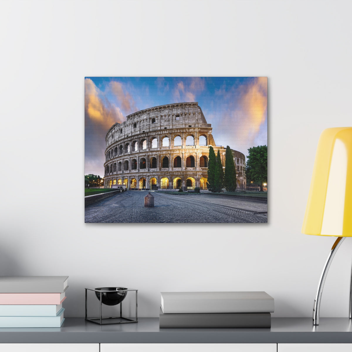 Colosseum in Italy Nature Wilderness Photography Canvas Wall Art for Home Decor Ready-to-Hang-Express Your Love Gifts