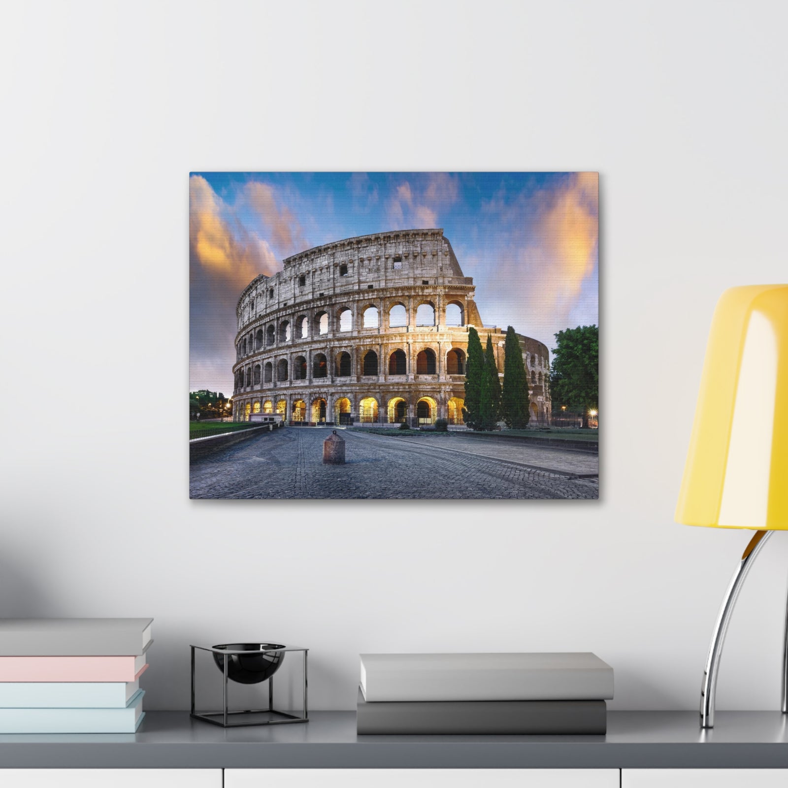 Colosseum in Italy Nature Wilderness Photography Canvas Wall Art for Home Decor Ready-to-Hang-Express Your Love Gifts