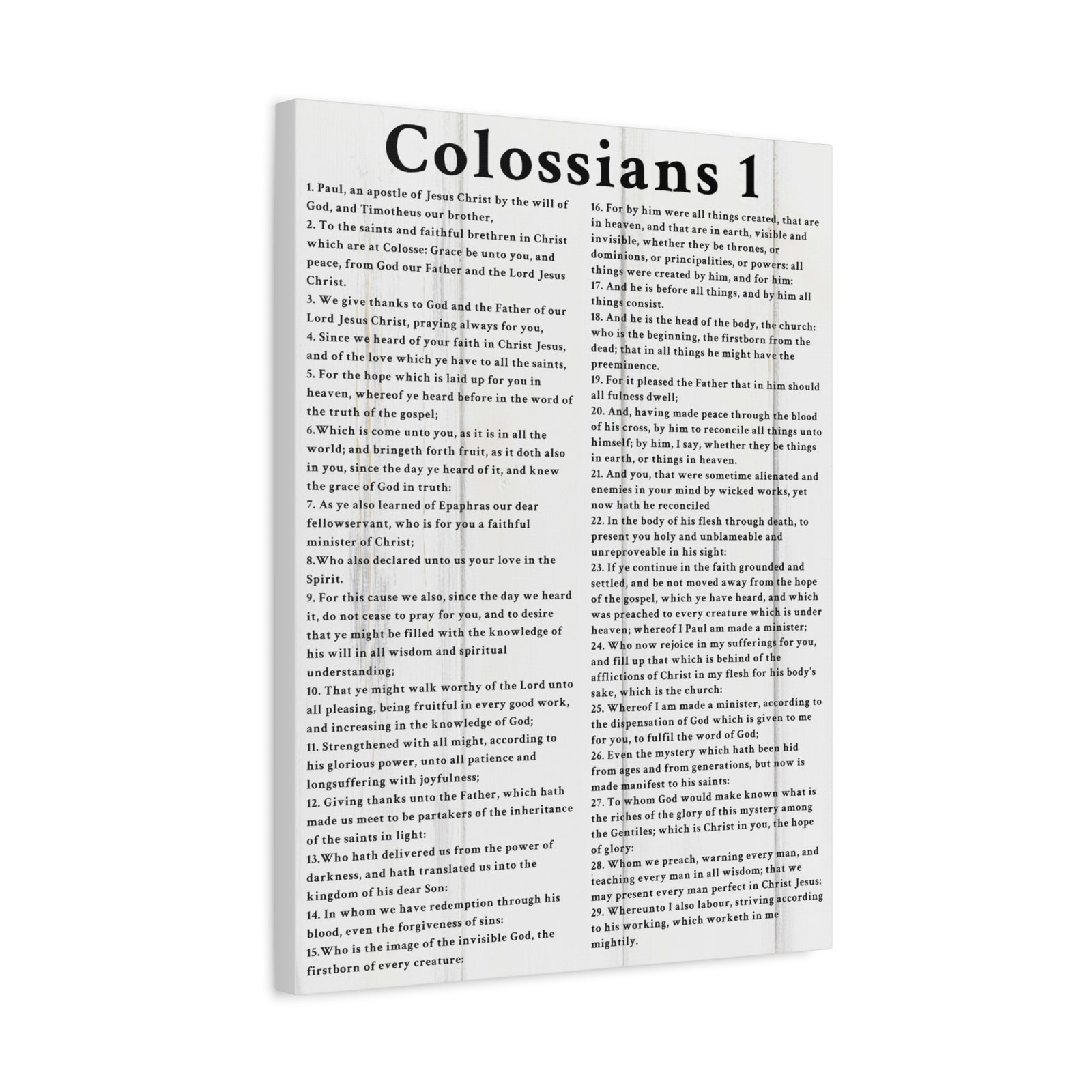 Scripture Walls Colossians 1 White Bible Verse Canvas Christian Wall Art Ready to Hang Unframed-Express Your Love Gifts