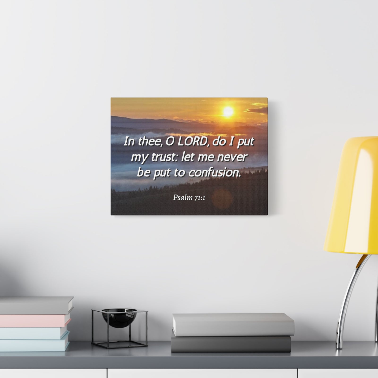 Scripture Canvas Confusion Psalm 71:1 Christian Wall Art Bible Verse Print Ready to Hang-Express Your Love Gifts