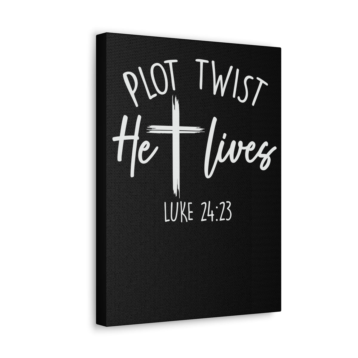 Scripture Walls Luke 24:23 Plot Twist Bible Verse Canvas Christian Wall Art Ready to Hang Unframed-Express Your Love Gifts