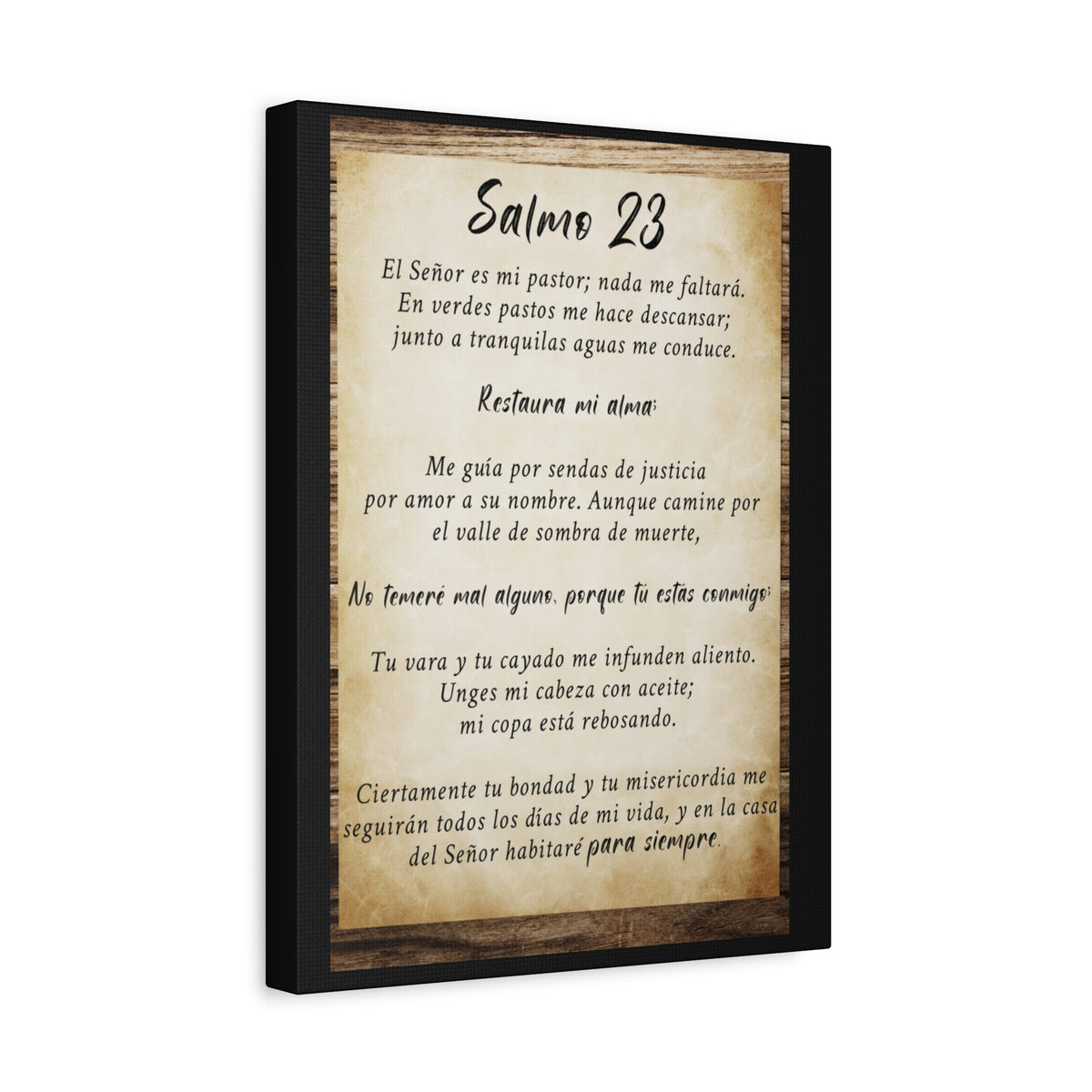 Scripture Walls Salmo 23 Wood Bible Verse Canvas Christian Wall Art Ready to Hang Unframed-Express Your Love Gifts