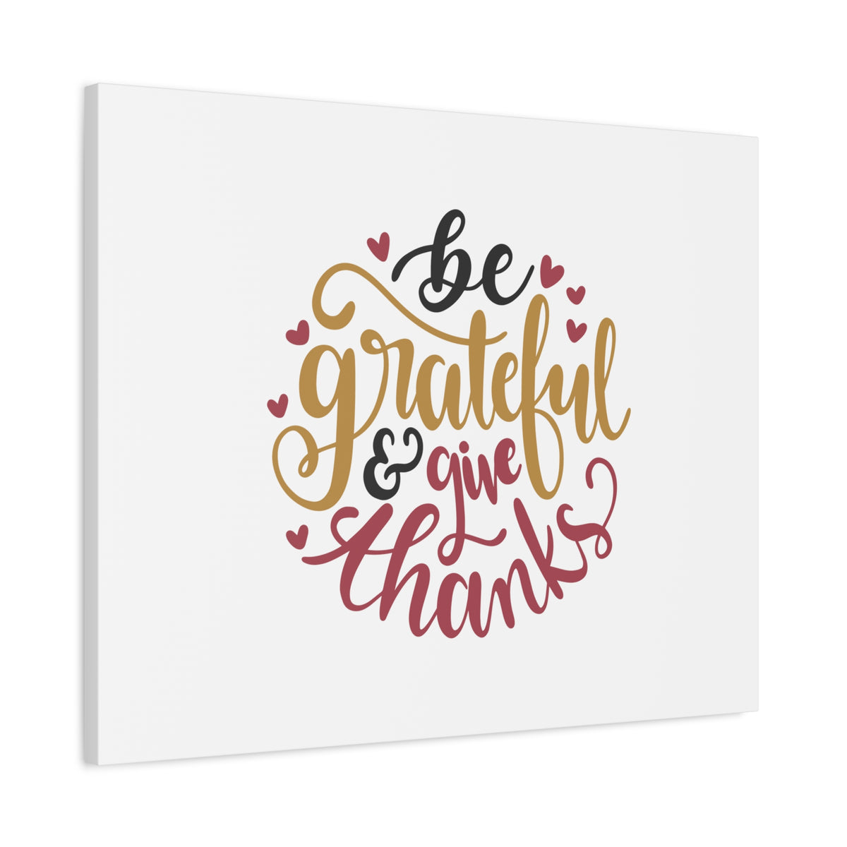Scripture Canvas Be Grateful & Give Thanks Psalm 107:1 Christian Wall Art Bible Verse Print Ready to Hang-Express Your Love Gifts