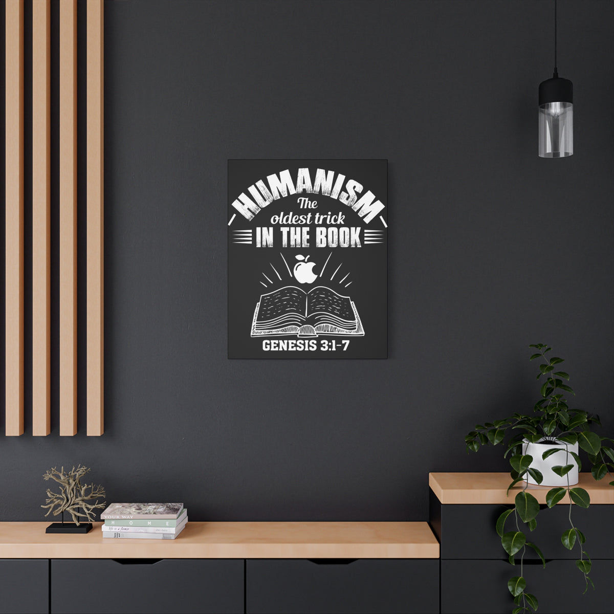 Scripture Walls Genesis 3:1-7 Humanism Bible Verse Canvas Christian Wall Art Ready to Hang Unframed-Express Your Love Gifts