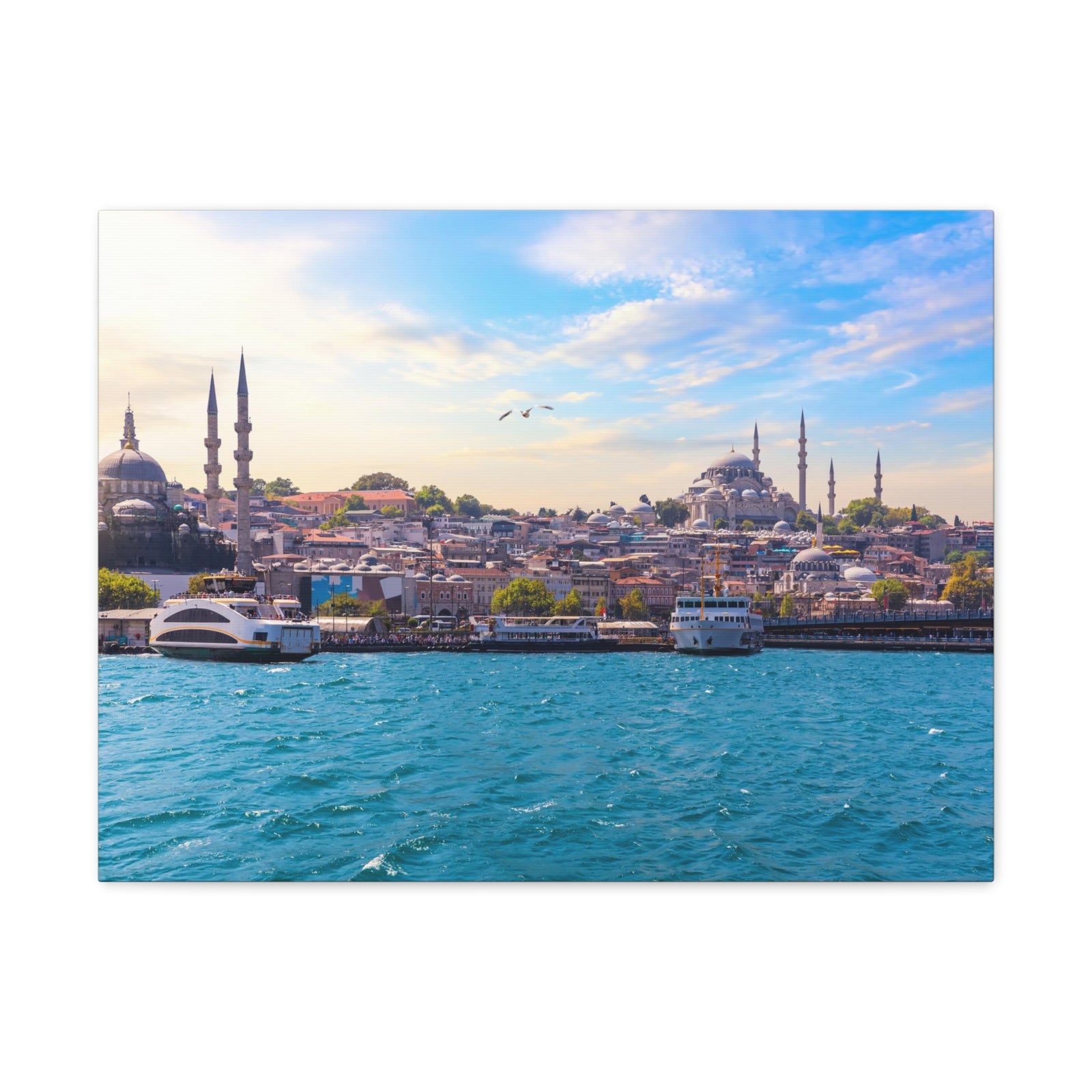 Istanbul Daytime Skyline Canvas Artwork High-Quality Breathtaking Stunning Cityscape for Home Decor Ready to Hang-Express Your Love Gifts