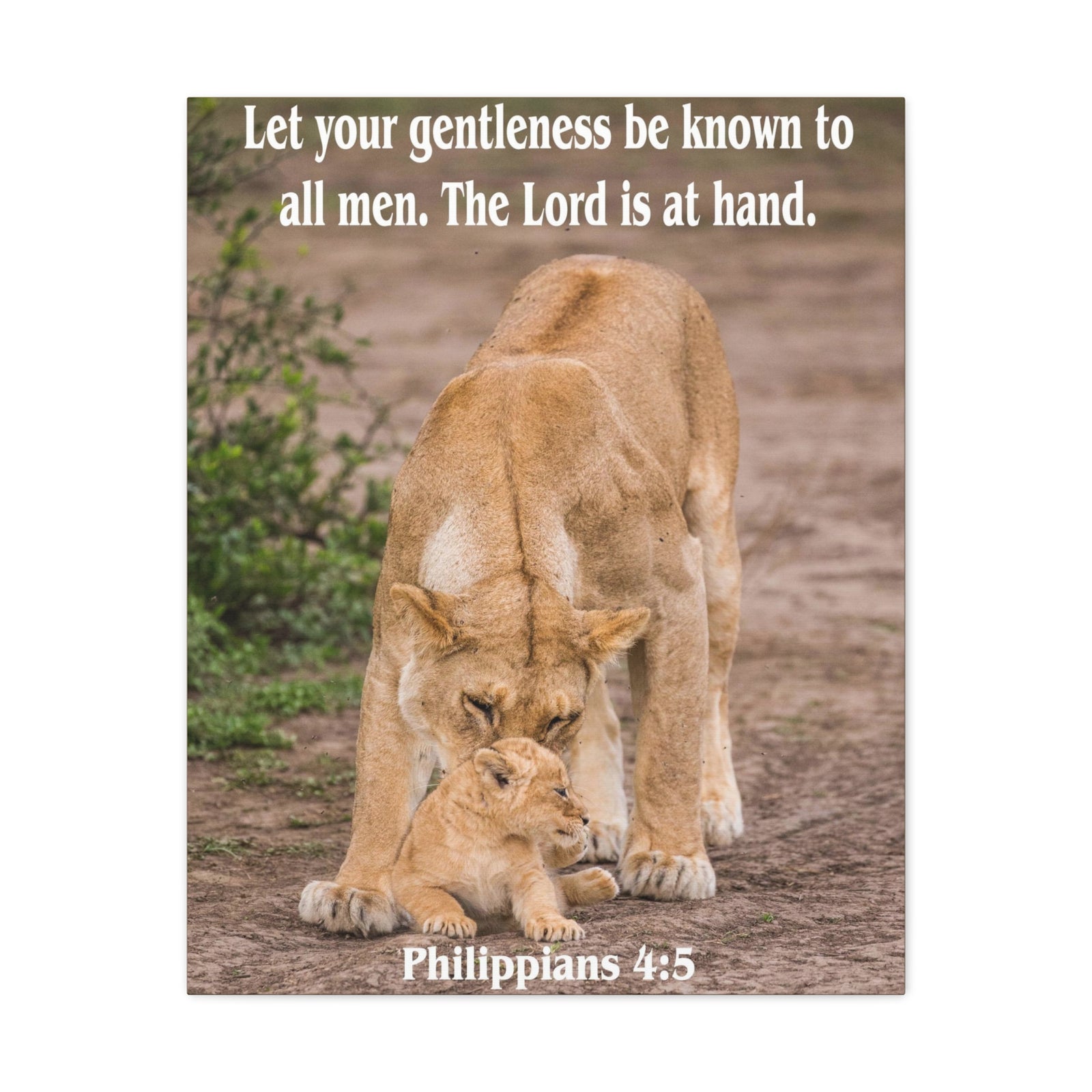 Scripture Canvas The Lord is at Hand Philippians 4:5 Christian Wall Art Bible Verse Print Ready to Hang-Express Your Love Gifts