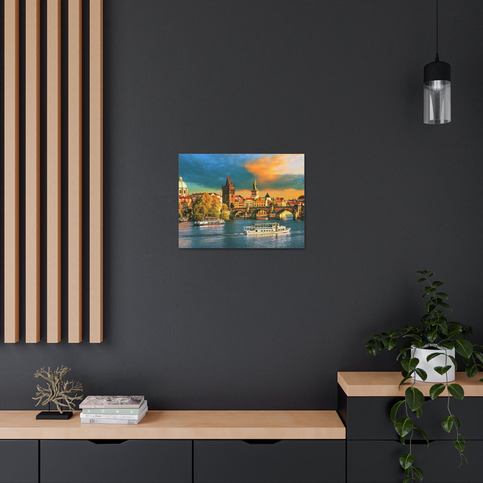 Prague Daytime Skyline Canvas Artwork High-Quality Breathtaking Stunning Cityscape for Home Decor Ready to Hang-Express Your Love Gifts