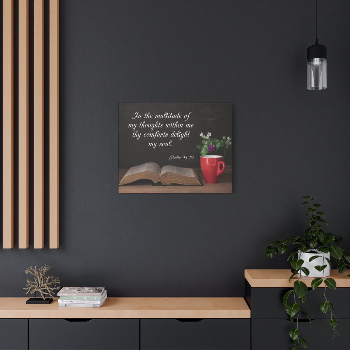 Bible Verse Canvas Delight My Soul Psalm 94:19 Wall Art Christian Home Decor-Express Your Love Gifts