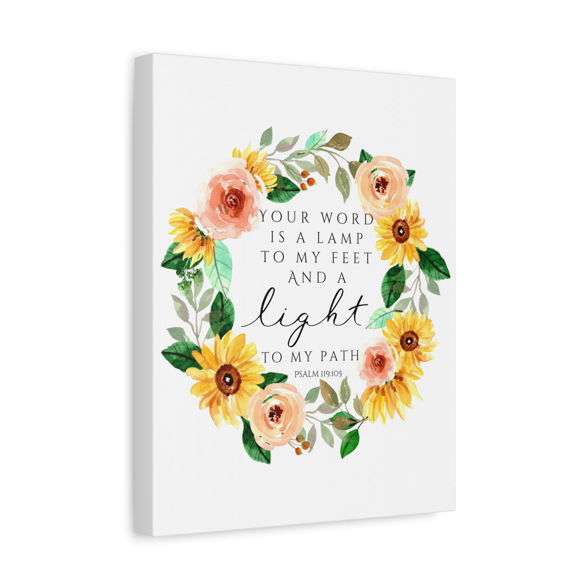 Scripture Walls Psalm 119:105 To My Path Bible Verse Canvas Christian Wall Art Ready to Hang Unframed-Express Your Love Gifts