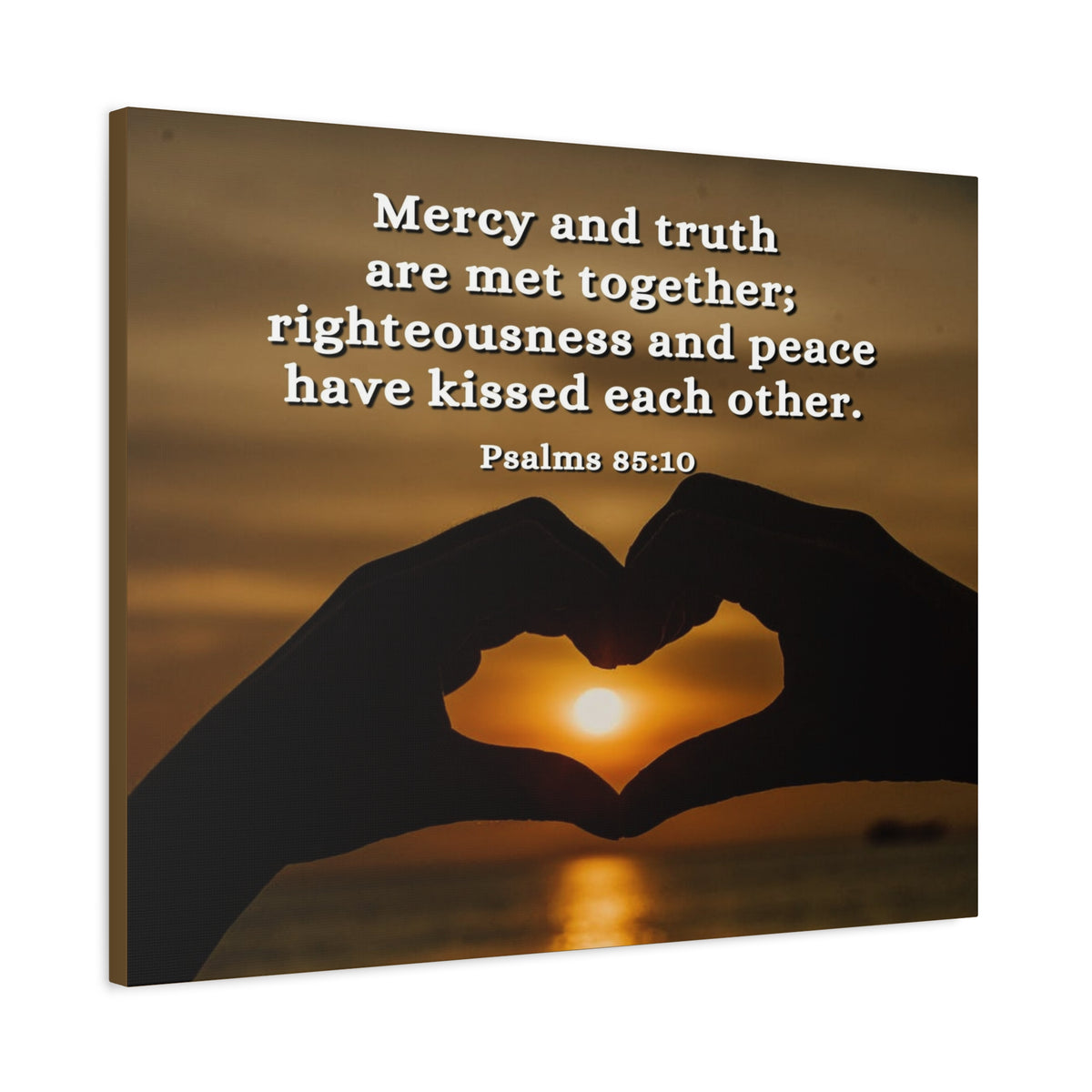 Scripture Walls Mercy And Truth Psalms 85:10 Bible Verse Canvas Christian Wall Art Ready to Hang-Express Your Love Gifts
