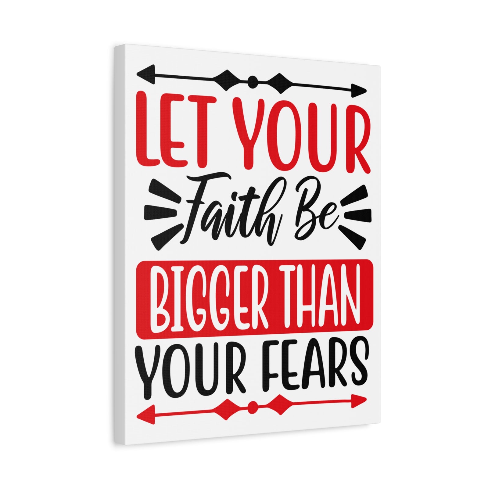 Scripture Canvas Let Your Fate Psalm 34:4 Christian Wall Art Print Ready to Hang-Express Your Love Gifts