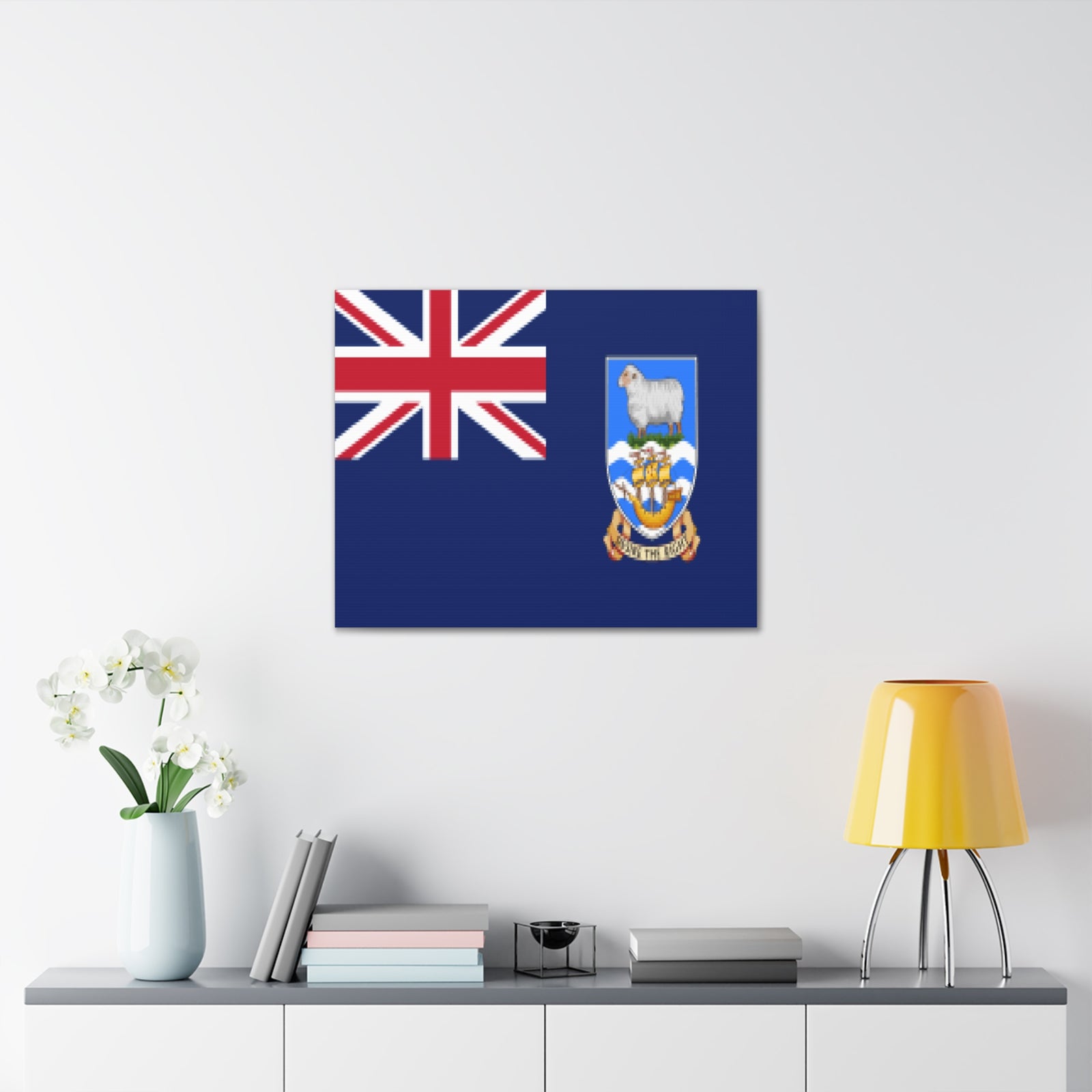 Falkland Islands Country Flag Canvas Vibrant Wall Art Unframed Home Decor-Express Your Love Gifts