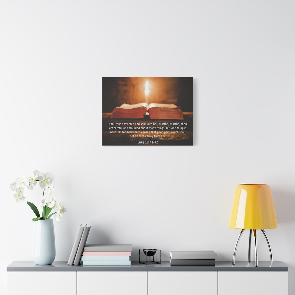 Scripture Walls Luke 10:41-42 Christian Wall Art Print Ready to Hang Unframed-Express Your Love Gifts