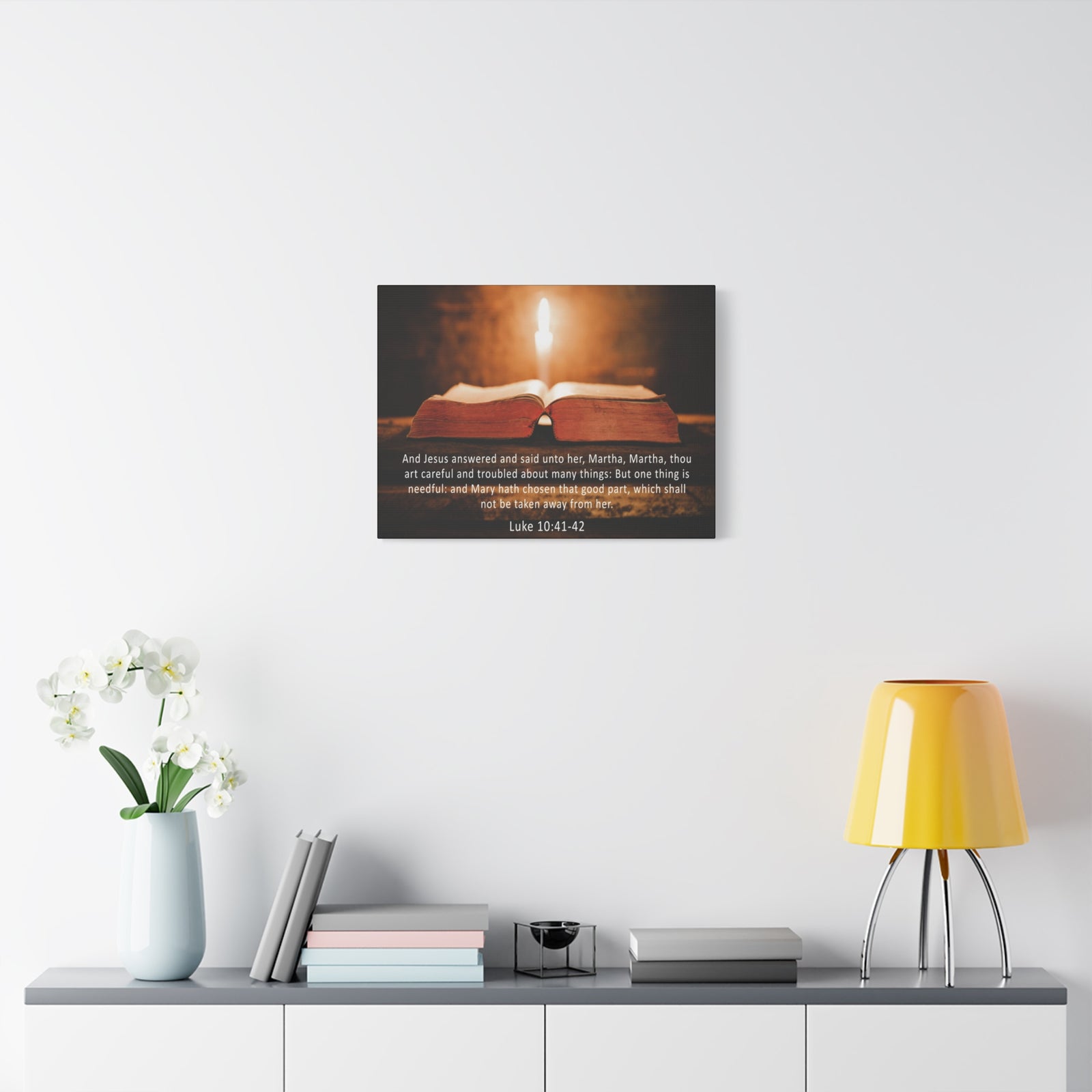 Scripture Walls Luke 10:41-42 Christian Wall Art Print Ready to Hang Unframed-Express Your Love Gifts