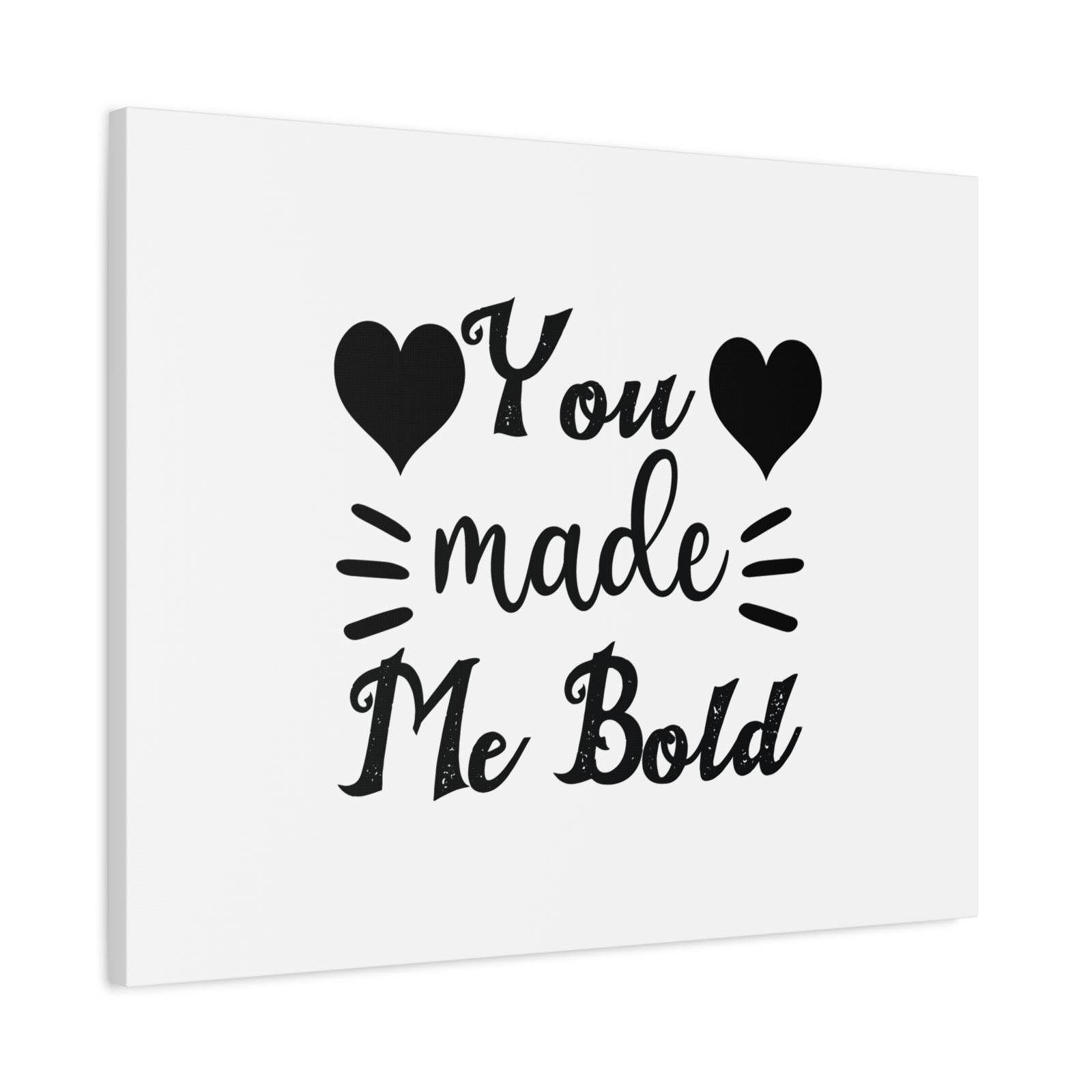 Scripture Canvas You Made Me Bold Psalms 138:3 Cursive Christian Wall Art Bible Verse Print Ready to Hang-Express Your Love Gifts