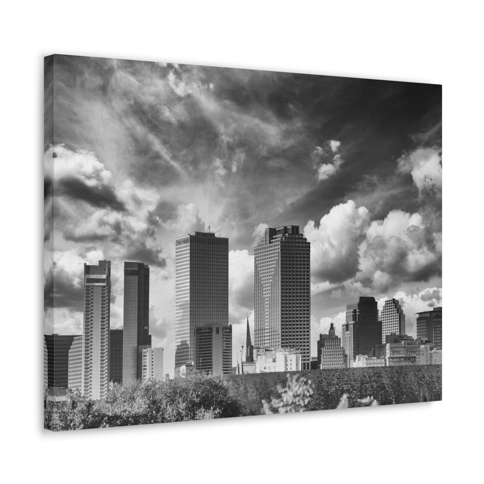 New Orleans Black And White Skyline Canvas Artwork High-Quality Breathtaking Stunning Cityscape for Home Decor Ready to Hang-Express Your Love Gifts