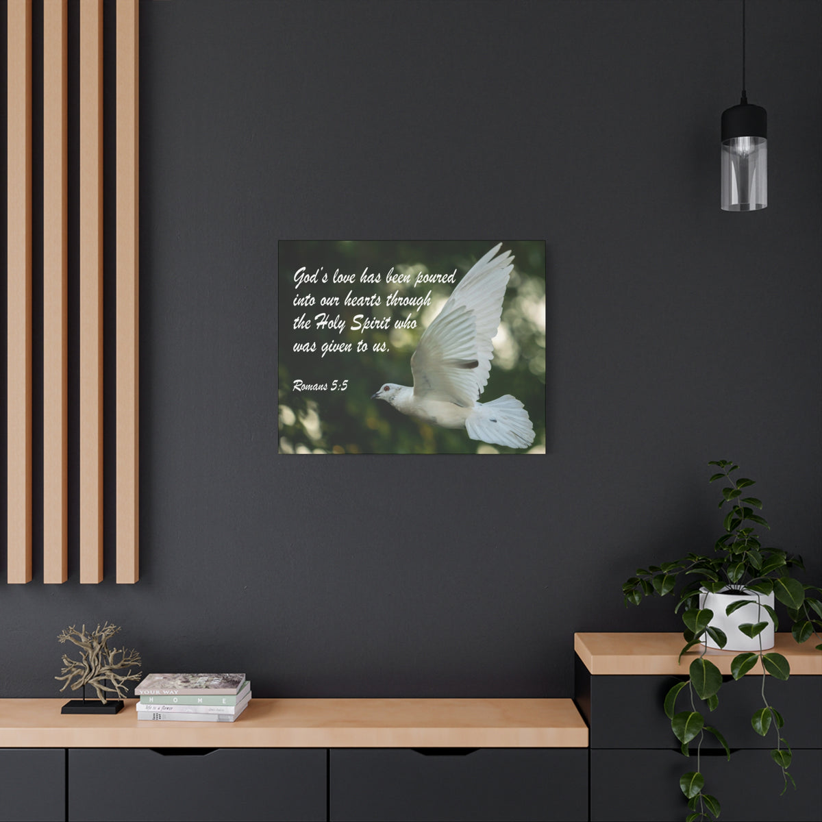 Scripture Canvas God's Love Psalm 103:8 Christian Wall Art Bible Verse Print Ready to Hang-Express Your Love Gifts