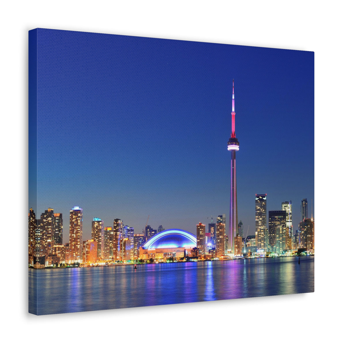 Toronto Night Skyline Canvas Artwork High-Quality Breathtaking Stunning Cityscape for Home Decor Ready to Hang-Express Your Love Gifts