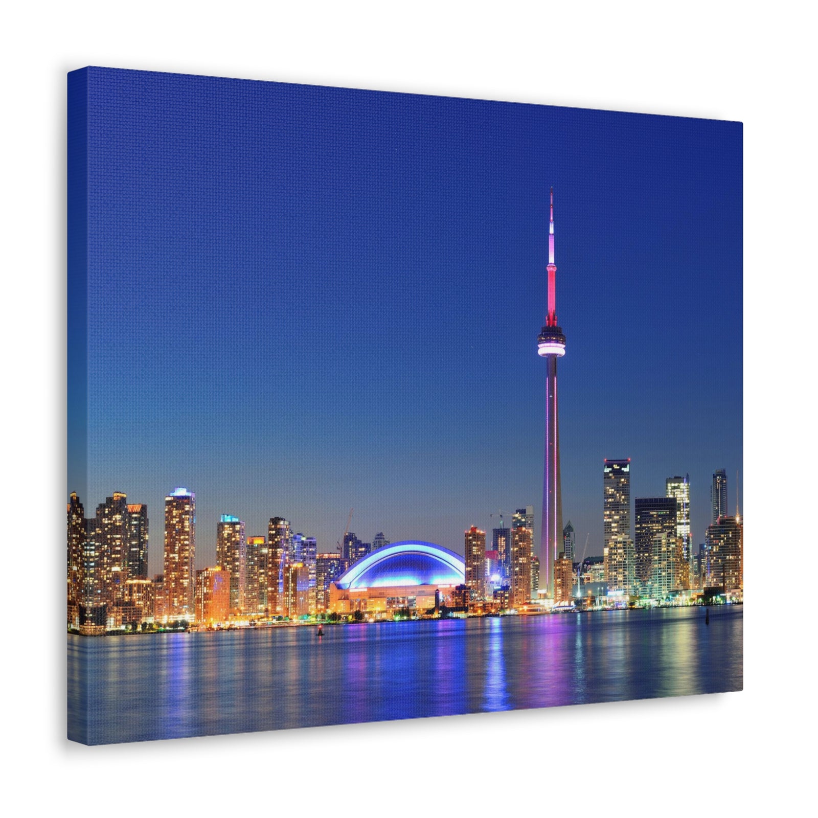 Toronto Night Skyline Canvas Artwork High-Quality Breathtaking Stunning Cityscape for Home Decor Ready to Hang-Express Your Love Gifts