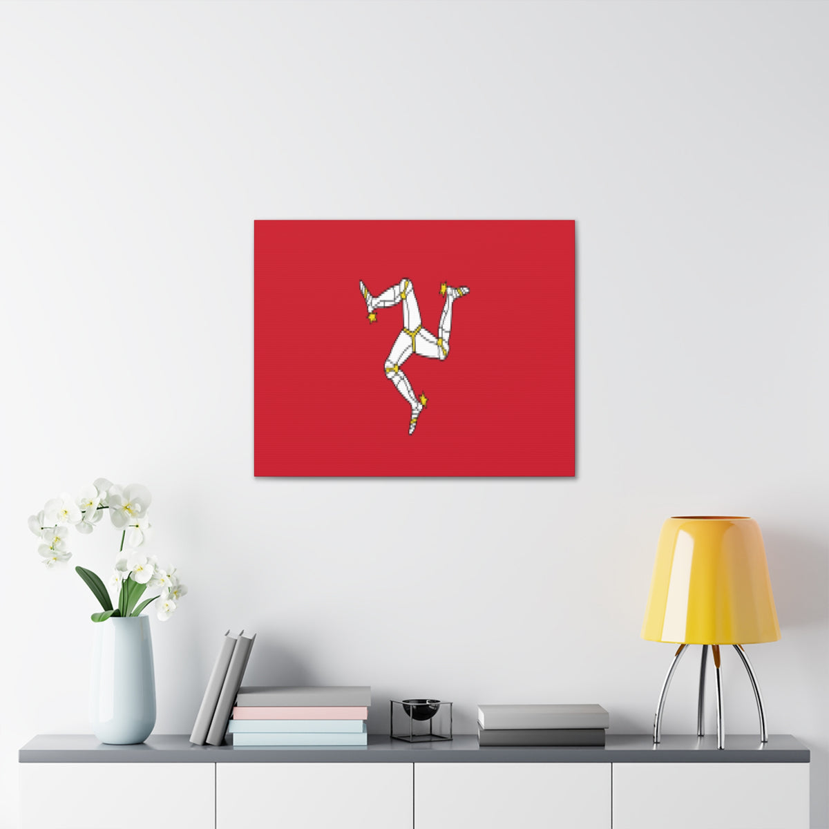 Isle of Man Country Flag Canvas Vibrant Wall Art Unframed Home Decor-Express Your Love Gifts